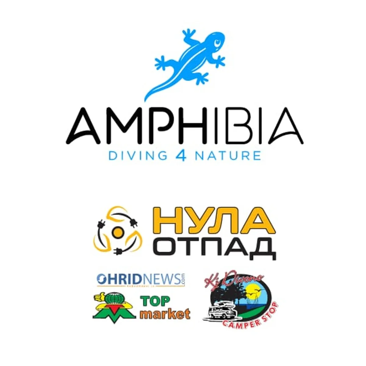 Amphibia – Diving 4 Nature заедно со партнерите Нула Отпад, Ohrid News, Top Market и Camper Stop Кај Дивоно